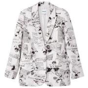 Blazer Desigual Katoenen blazerspak met elastaanmix