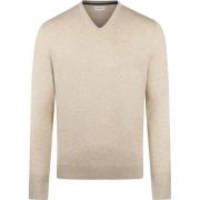 Sweater Mcgregor Trui Merinowol V-Hals Sand