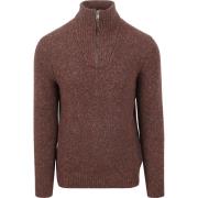 Sweater Mcgregor Half Zip Trui Merinowol Bruin