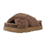 Pantoffels UGG W FUZZ SUGAR CROSS SLIDE