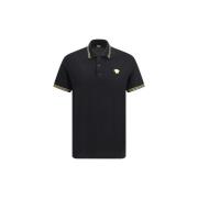 T-shirt Versace Klassiek katoenen poloshirt met geribbelde kraag en lo...