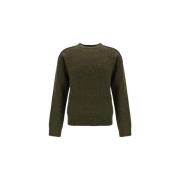 Sweater Burberry Geribbelde wollen trui met monochroom patroon en logo...