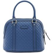 Handtas Gucci GG Marmont Mini Blauwe Leren Handtas