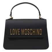 Tas Love Moschino Handtas met clipsluiting en samenstelling van polyur...