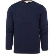 Sweater Blue Industry Trui Structuur Donkerblauw