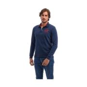 T-shirt La Martina Poloshirt met lange mouwen voor heren - marineblauw