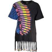 Jurk Desigual Bedrukt TShirt Model DE19509 met franjes