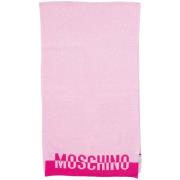 Sjaal Moschino Roze gebreide sjaal met logo