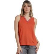 T-shirt Korte Mouw Admas Tanktop met V-hals