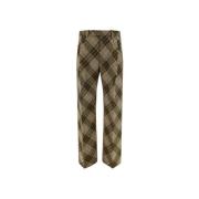 Broek Burberry Wollen broek met Archivio ruitpatroon en plooidetail