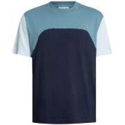 T-shirt Korte Mouw Lacoste T-shirt met katoenen jersey en kleurblokken