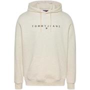 Sweater Tommy Jeans Linear Logo Hoodie Oat Marl Heather