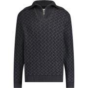 Sweater State Of Art Half Zip Trui Melange Navy