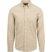 Overhemd Lange Mouw Marc O'Polo Overhemd Twill Beige