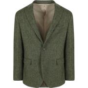 Blazer Suitable Birds Eye Colbert Merinowol Groen