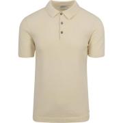 T-shirt No Excess Knitted Poloshirt Structuur Ecru