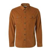 Overhemd Lange Mouw No Excess Overhemd Corduroy Caramel