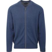 Sweater Casa Moda Vest Zip Blauw