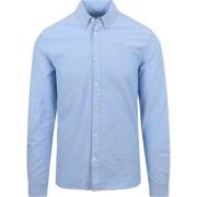 Overhemd Lange Mouw Knowledge Cotton Apparel Overhemd Melange Lichtbla...