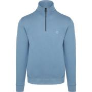 Sweater BOSS Zetrust Half Zip Trui Blauw