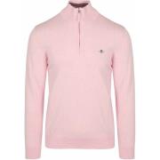 Sweater Gant Half Zip Trui Lichtroze