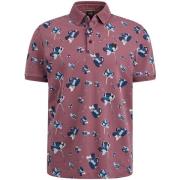 T-shirt Vanguard Poloshirt Piqué Bloemen Donkerroze