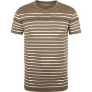 T-shirt Dstrezzed T-shirt Contrast Strepen Bruin