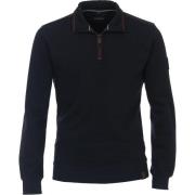 Sweater Casa Moda Half Zip Trui Donkerblauw