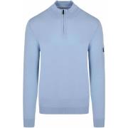Sweater Suitable Race Half Zip Trui Lichtblauw