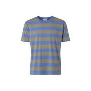 T-shirt No Excess T-Shirt Strepen Blauw Groen