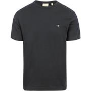 T-shirt Gant T-shirt Shield Logo Zwart