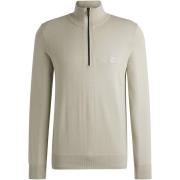 Sweater BOSS Kanobix Half Zip Trui Ecru