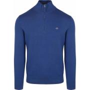 Sweater Gant Half Zip Trui Mid Blauw