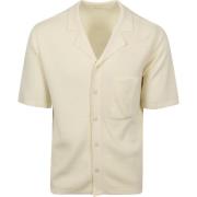 Overhemd Korte Mouw Knowledge Cotton Apparel Knitted Top Off White