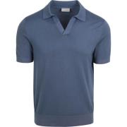 T-shirt Suitable Polo Riva Compact Denim Blauw