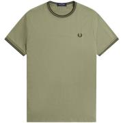 T-shirt Fred Perry Twin Tipped T-Shirt Olive Mint/Night Green
