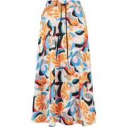 Rok Urban Classics Jupe mi-longue en satin AOP femme