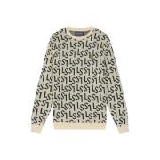 Trui Lyle &amp; Scott Pull col rond tricoté Monogram