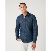Overhemd Lange Mouw Wrangler Chemise Western Stone