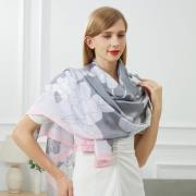 Sjaal V 1969 Zijden stole Rosa Nebbia