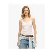 Top Superdry Débardeur court à liseré dentelle femme Essential