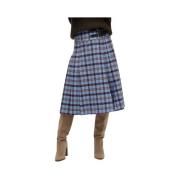 Rok Superdry Jupe plissée mi-longue à carreaux femme