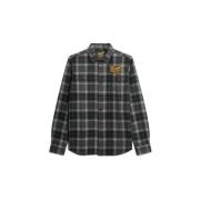 Overhemd Lange Mouw Superdry Surchemise à carreaux brodée