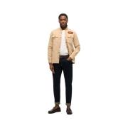 Overhemd Lange Mouw Superdry Surchemise à écussons en toile
