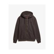 Sweater Superdry Sweatshirt à capuche délavé zippé à logo Essential