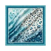 Sjaal V 1969 Grote zijden sjaal Blauw Tijger