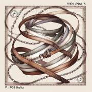 Sjaal V 1969 Grote zijde carré MultiBelts