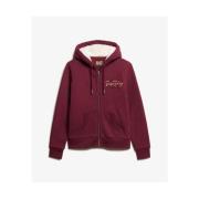 Sweater Superdry Sweatshirt à capuche zippé à logo métallisé femme Lux...