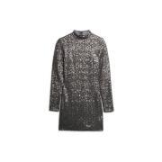 Jurk Superdry Robe courte col montant et à sequins femme