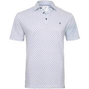 T-shirt R2 Amsterdam Piqué Polo Wheel Track Print Blauw